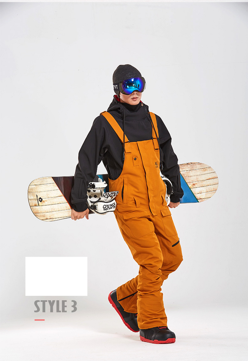 Tuta da sci Snowboard doppia tavola impermeabile nera invernale sci indoor sci nuovi pantaloni da neve_voghion.com
