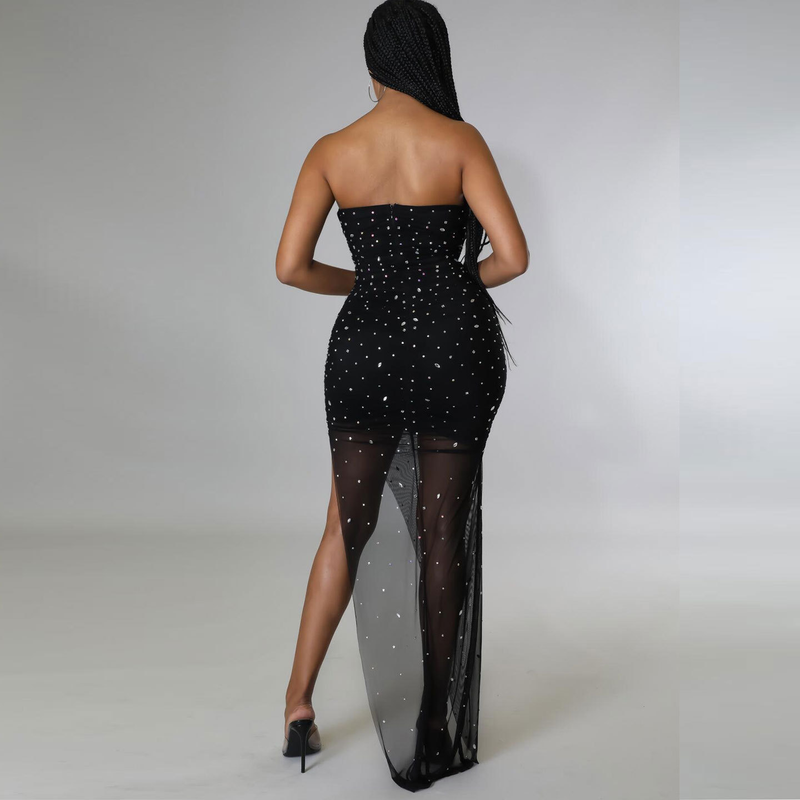Women's fashion sexy slim drill dress_voghion.com