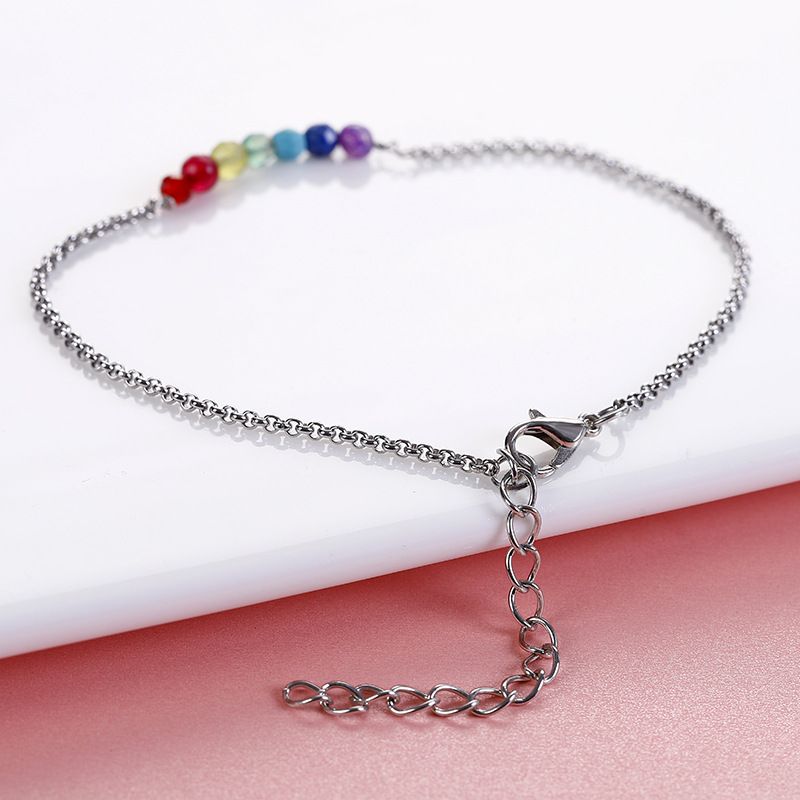 Anklet Jewelry Accessories For Women, New Ancient Style Yoga Stone Anklet, Stainless Steel Korean Version, Simple Design_voghion.com