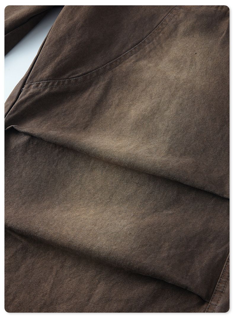 Man's clothing Washed change drawstring bunched feet woven lumber overalls men's fashion brand_voghion.com