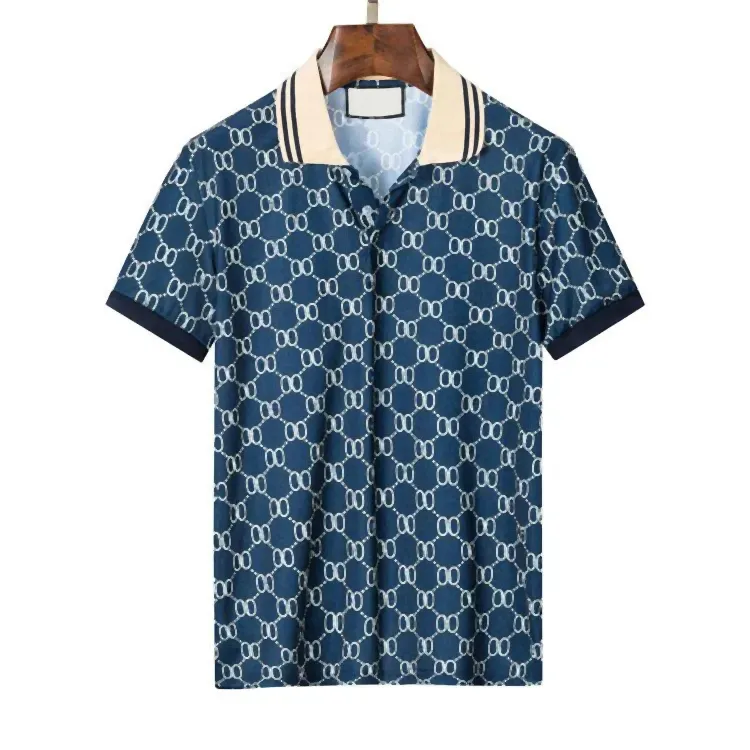 Męskie letnie swobodne koszulki bawełniane golfowe designerskie męskie polo z nadrukiem literowym modne polo_voghion.com