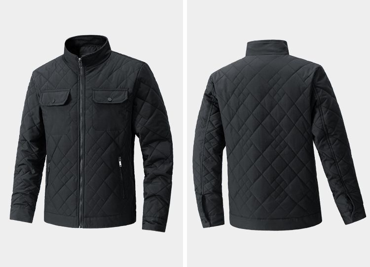 Giacca da uomo foderata in pile con tasche multiple – Cappotto da lavoro antivento per spostamenti urbani (nero/verde militare/beige, M-3XL, ad asciugatura rapida e antigraffio)_voghion.com