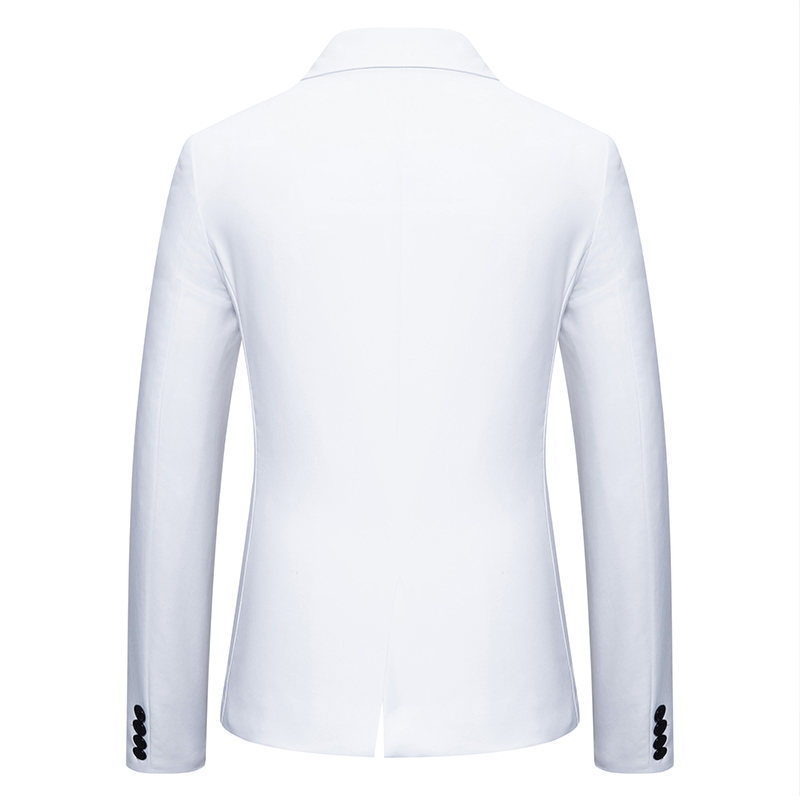 Traje informal ajustado con bolsillos y bloques de color para hombre, abrigo de traje, trajes de presentador de boda, ropa de gran tamaño para hombre, primavera 2024_voghion.com