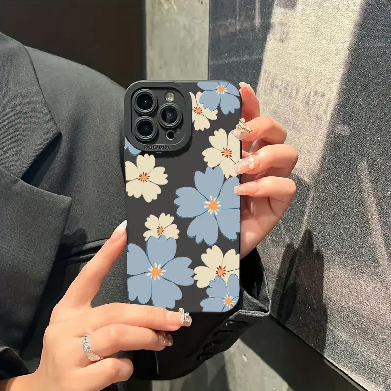 Summer Blue Large Flower Phone Case For Xiaomi Mi 14 13 12T 13T 11T Pro 11 Lite 5G NE Poco F6 F5 X5 X3 Pro Silicone Soft Cover_voghion.com