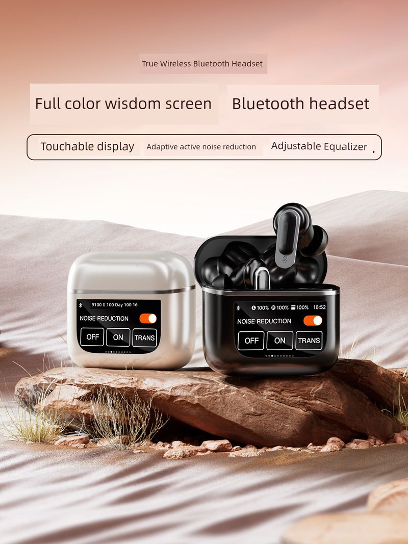 High-End Black Technology V8 Bluetooth Headset HiFi Sound Quality Noise Reduction Waterproof Digital Display_voghion.com