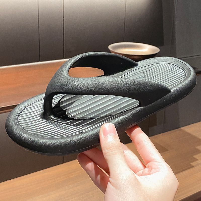 EVA Thick Soled Men In Summer, Cool Slippers Outdoor Wear, Clip Beach Shoes With A Feeling Of Stepping On Poop, Couple_voghion.com