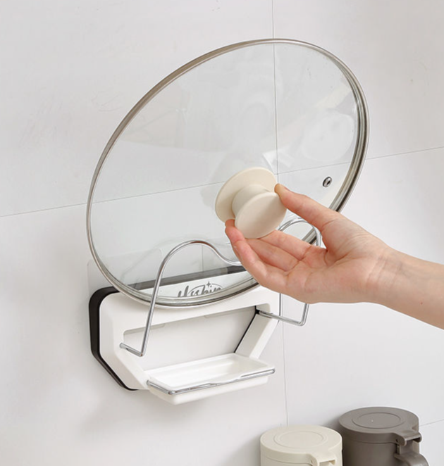 Pot Lid Wall-Mounted No-Drill Kitchen Storage Multi-Functional Household Organizer Cutting Multi-Layer Chopping Board_voghion.com