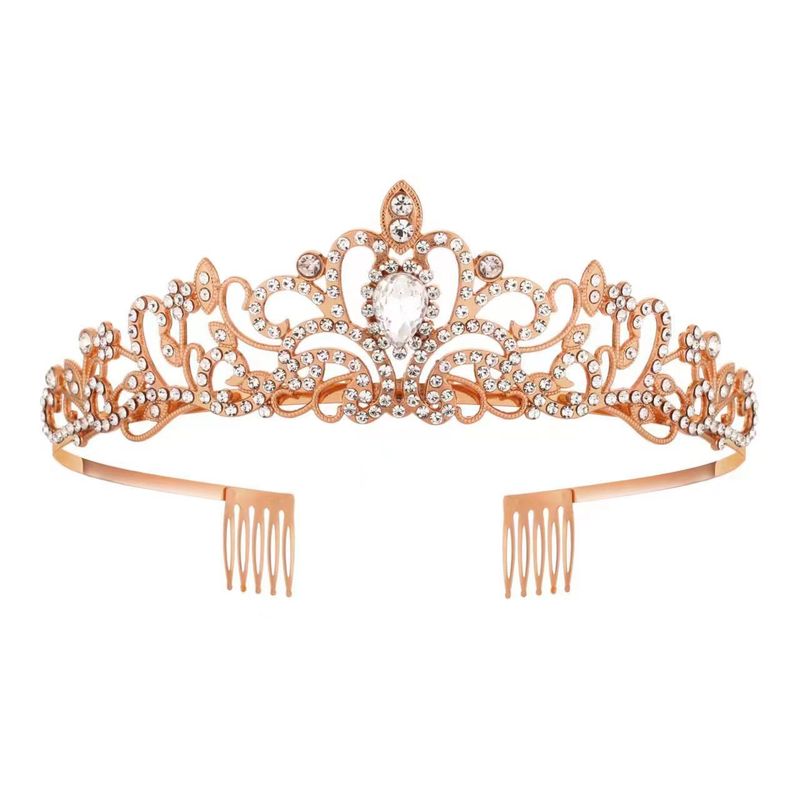 Popolare corona nuziale accessori per capelli corona nuziale copricapo fata principessa corona per capelli moda semplice fascia con strass_voghion.com