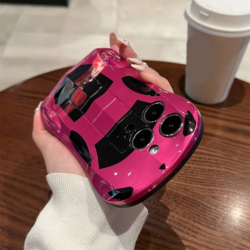 Funda de teléfono de TPU suave con diseño de coche deportivo 3D: funda protectora, elegante y a prueba de golpes, compatible con iPhone 15, 14, 13, 12, 11 Pro Max_voghion.com