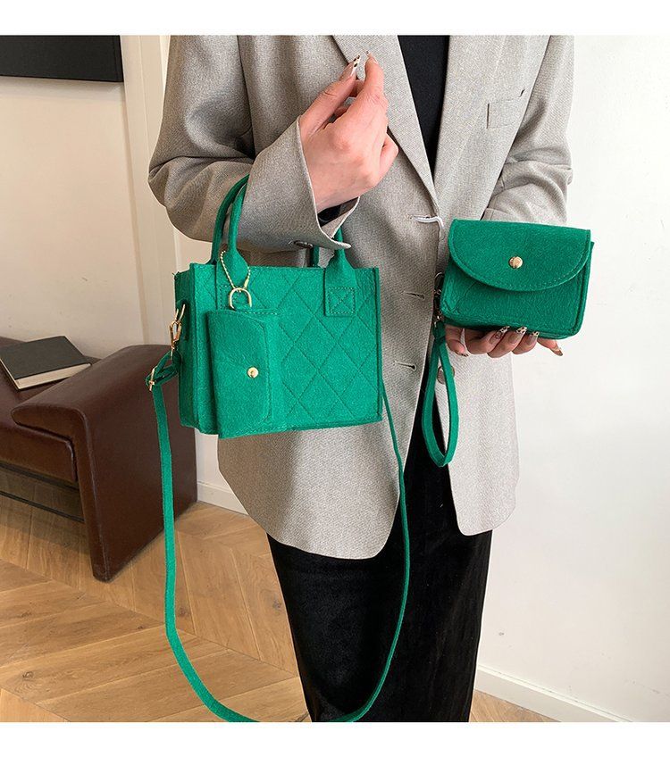 Bolsas femininas de três peças com recorte em formato de diamante, bolsa casual feminina de axila, moderna e moderna, bolsa transversal pequena quadrada_voghion.com