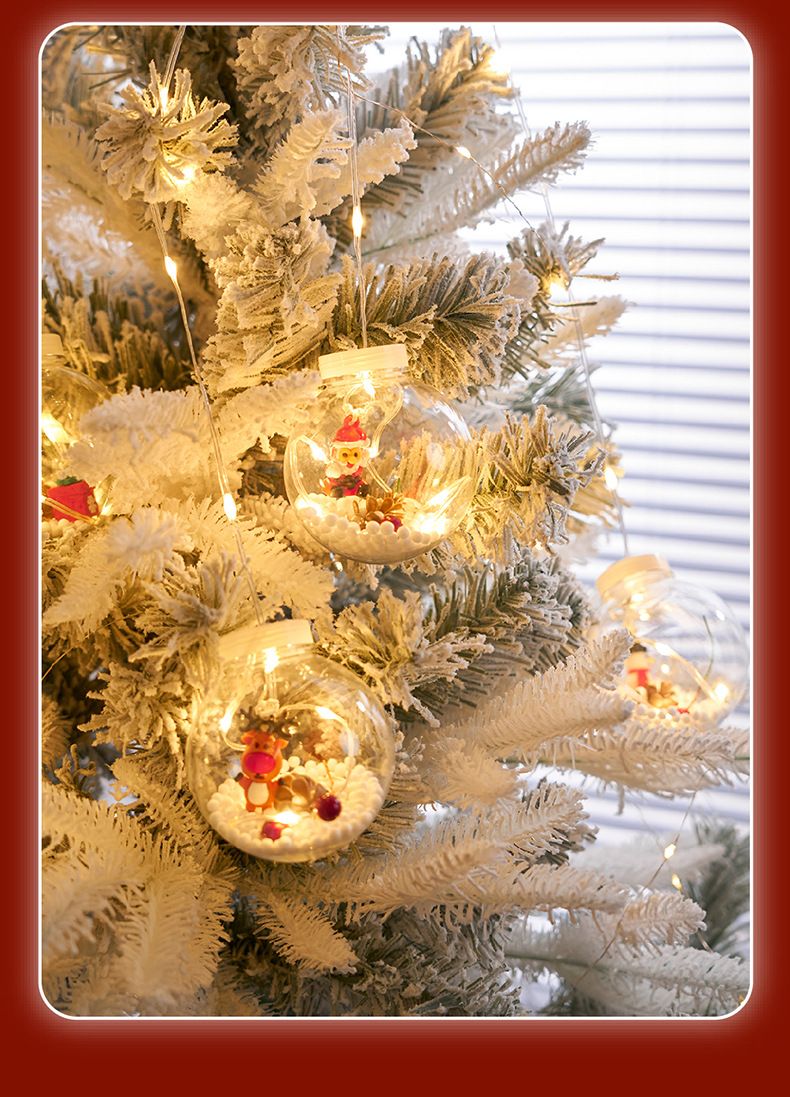 110/150 LED Copper Wire Fairy Lights With Snowman/Tree/Santa Designs - Warm White & Multi-Color Christmas Decor For Windows_voghion.com