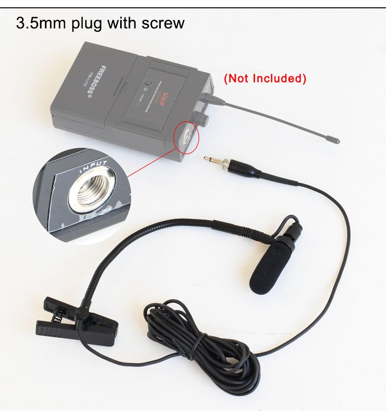 Miniaturowy saksofon 3-stykowy 4-stykowy XLR 3,5 mm wtyk mikrofon do instrumentów muzycznych dookólny mikrofon do saksofonu pudełko plastikowe IM-20_voghion.com