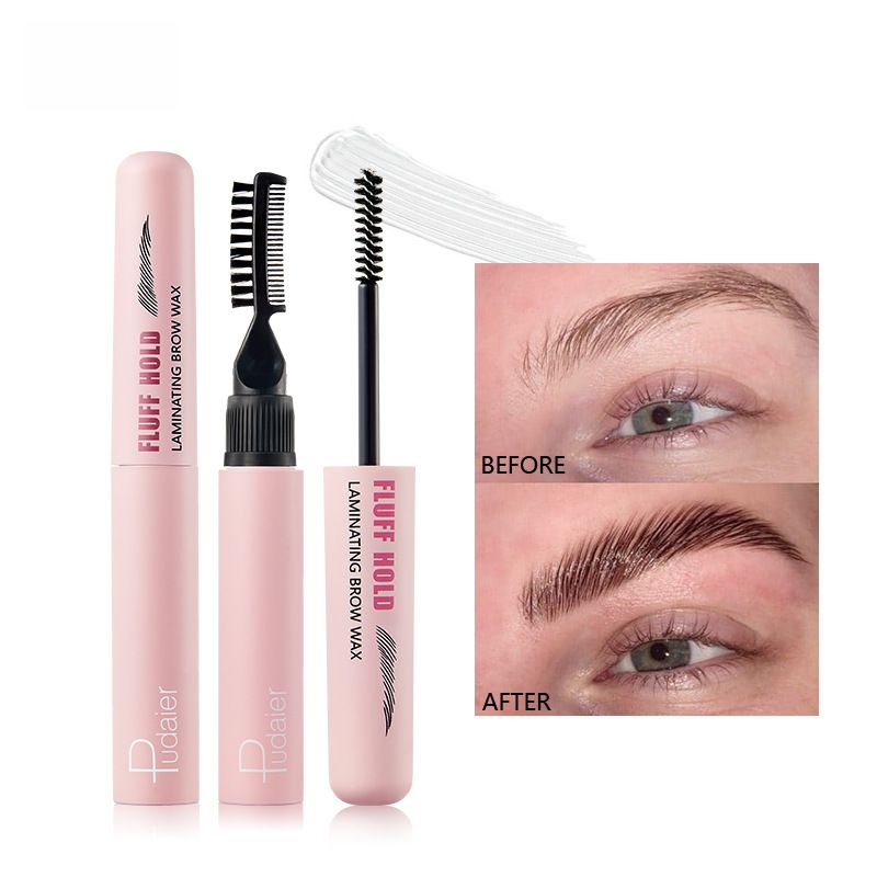 Pudaier Natürliche 3D-Augenbrauen-Mascara Doppelköpfige Bürste Augenbrauen-Styling-Kleber Farbloses Augenbrauen-Gel Importiertes professionelles Make-up_voghion.com