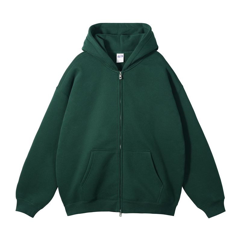 Felpa con cappuccio di marca alla moda, con cerniera argentata, foderata in pile, da uomo, autunno inverno 2024_voghion.com