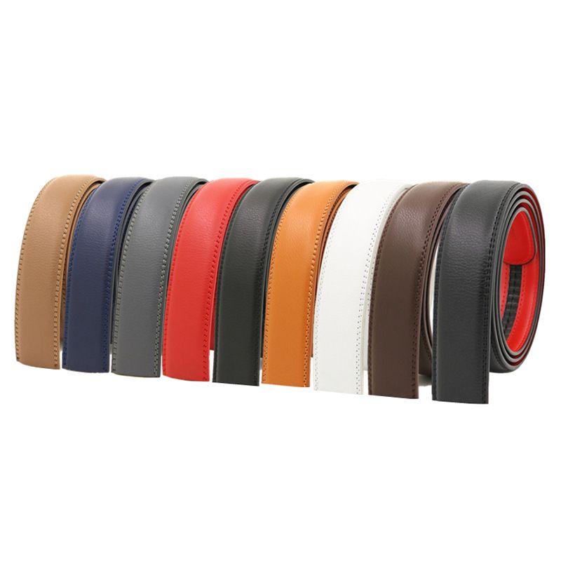 HOT Men's Automatic Body 3.5CM Genuine Leather Without Buckle Cowhide High quality Replacement Belt_voghion.com