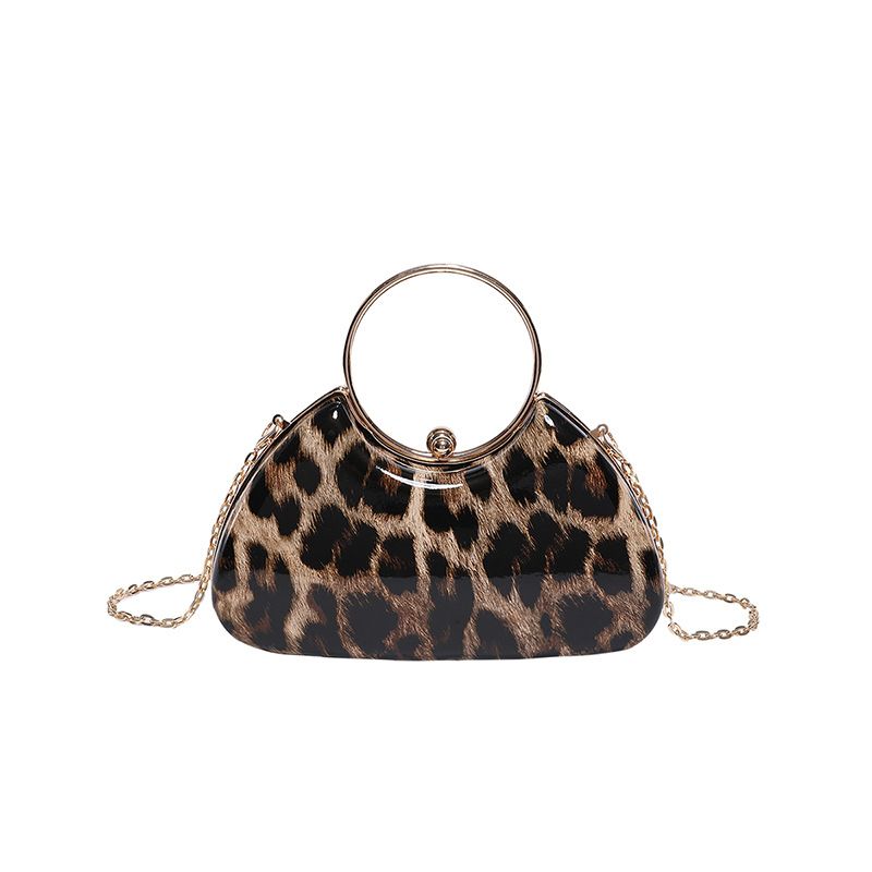 Borsa a tracolla con tracolla a catena con stampa leopardata, nuova borsa da sera per banchetti e feste mondane del 2024_voghion.com