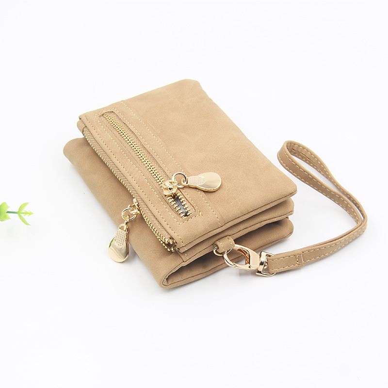 New Women's Zipper Niche Mini Foldable Handheld Coin Purse Wallet_voghion.com