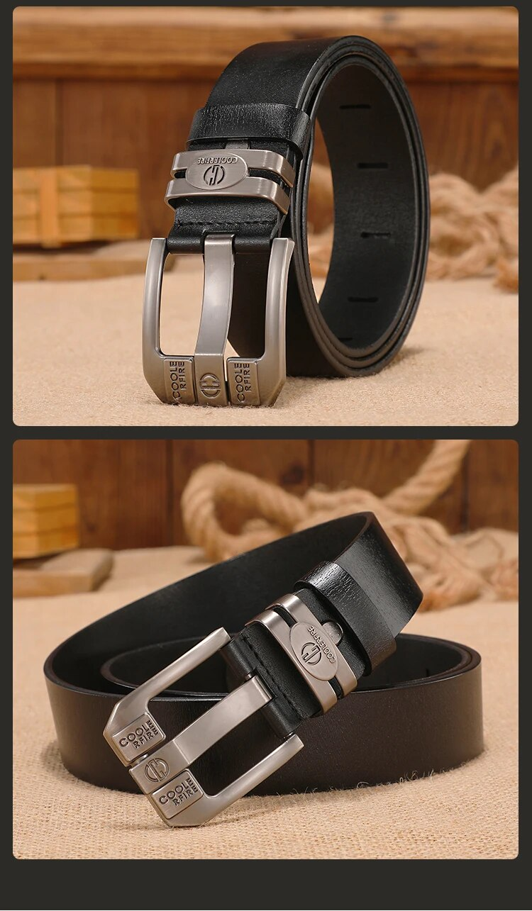 HOT Genuine Leather Cowboy Wide High Quality Buckle Belts for Men Brand Leisure Vintage Jeans Strap HQ225_voghion.com