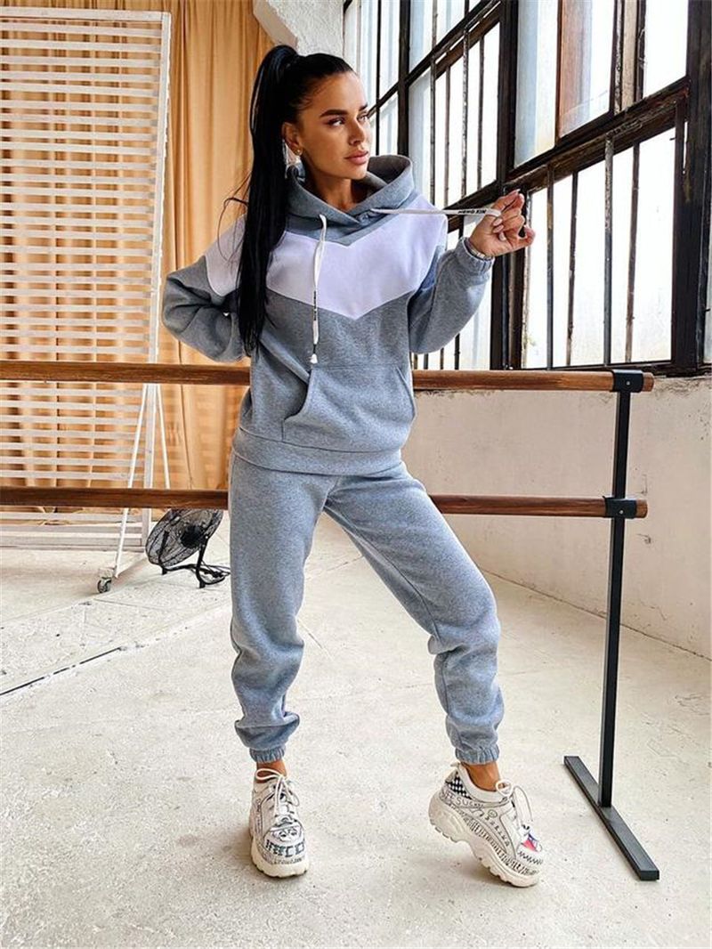Set di felpe per lo sport e il tempo libero da donna, composto da 2 pezzi_voghion.com