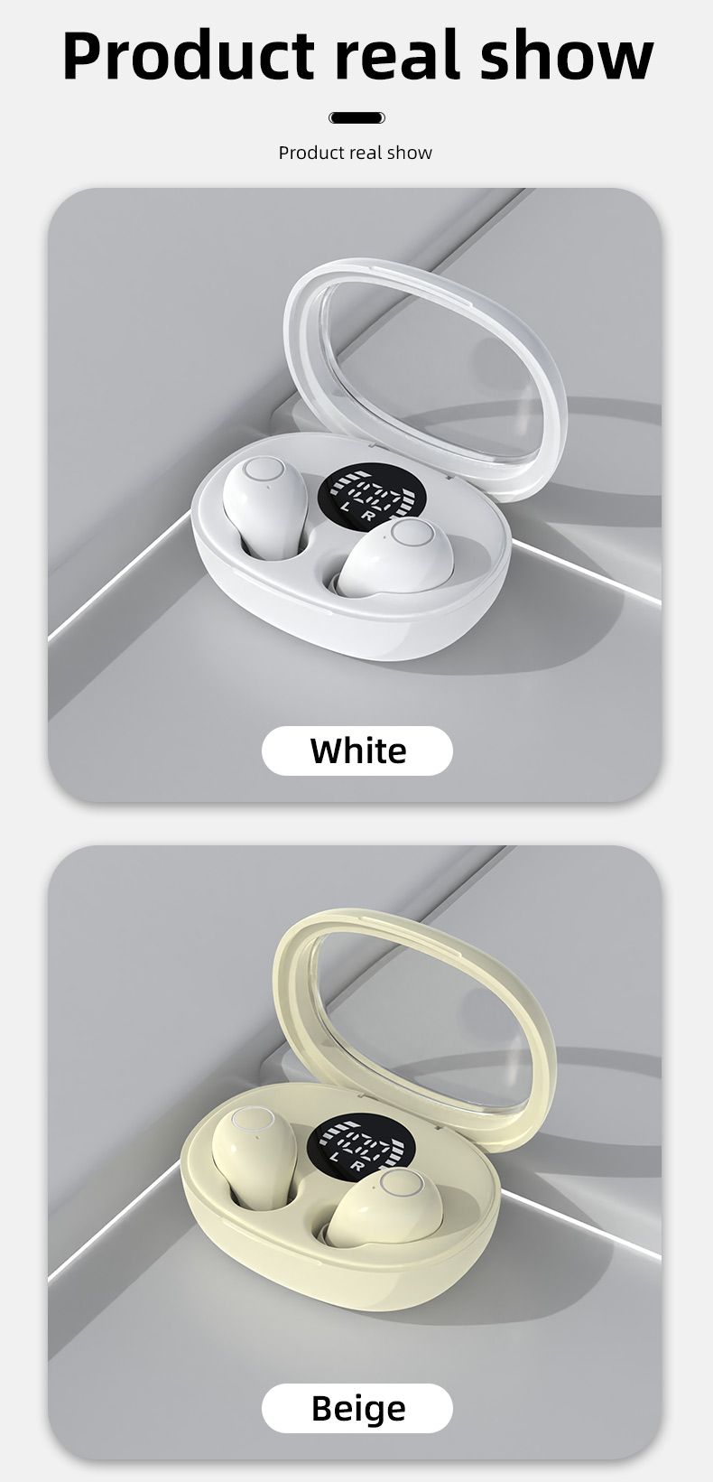 SK32 Mini Invisible Headphones Draadloze Bluetooth 5.3 Hoofdtelefoon Bas Slaaphoofdtelefoon Met Microfoon Ruisonderdrukking HD_voghion.com