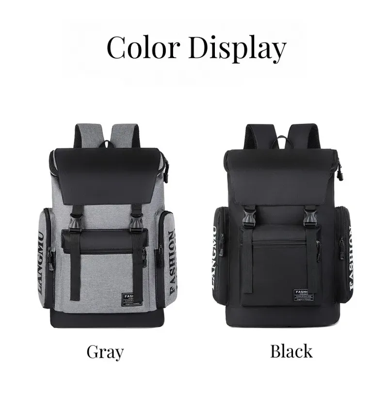 Mode für Männer Einfaches Design Laptop-Rucksack Hochwertiges Nylonmaterial Computertasche_voghion.com