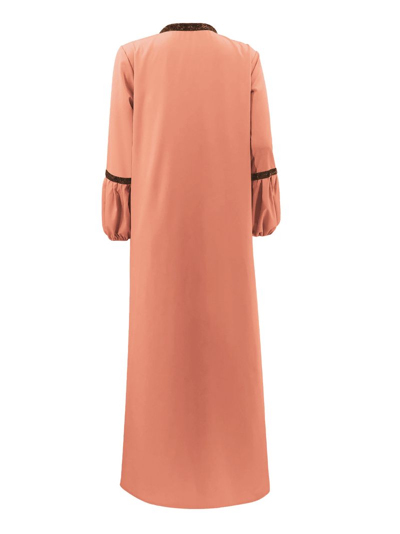 Damkläder Enfärgad Pärlbesatt Ytterkostym Modern och Elegant Klänning_voghion.com