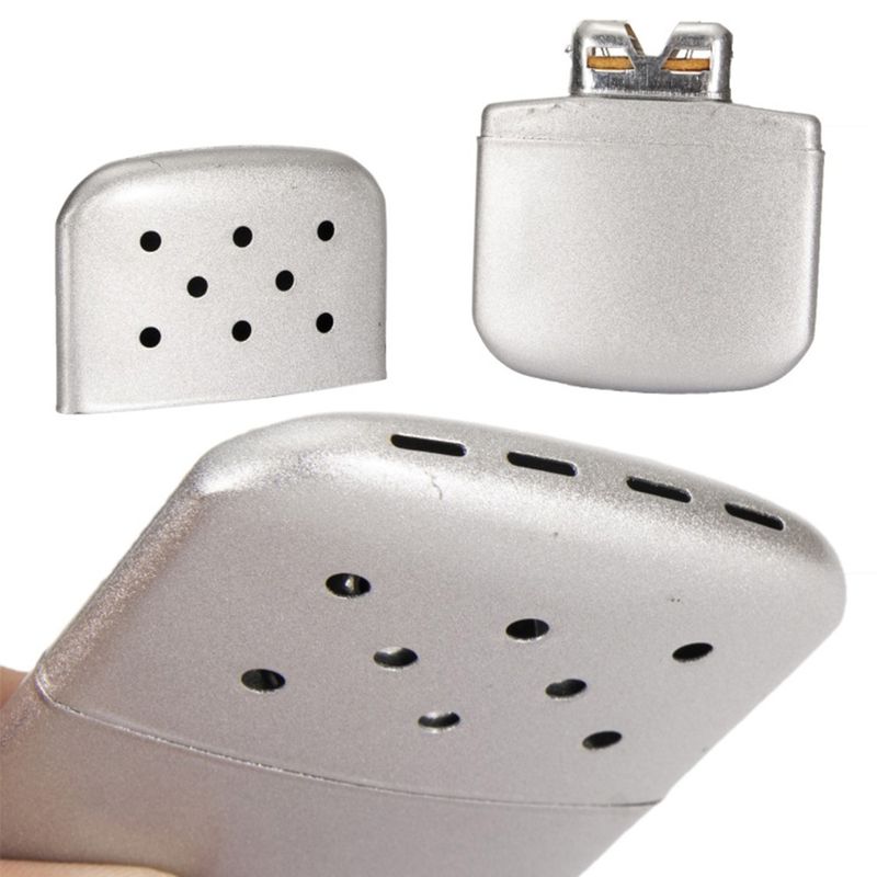 Calentador de mano reutilizable de aleación de zinc, pequeño y práctico, ideal para actividades al aire libre como caza, camping y pesca._voghion.com