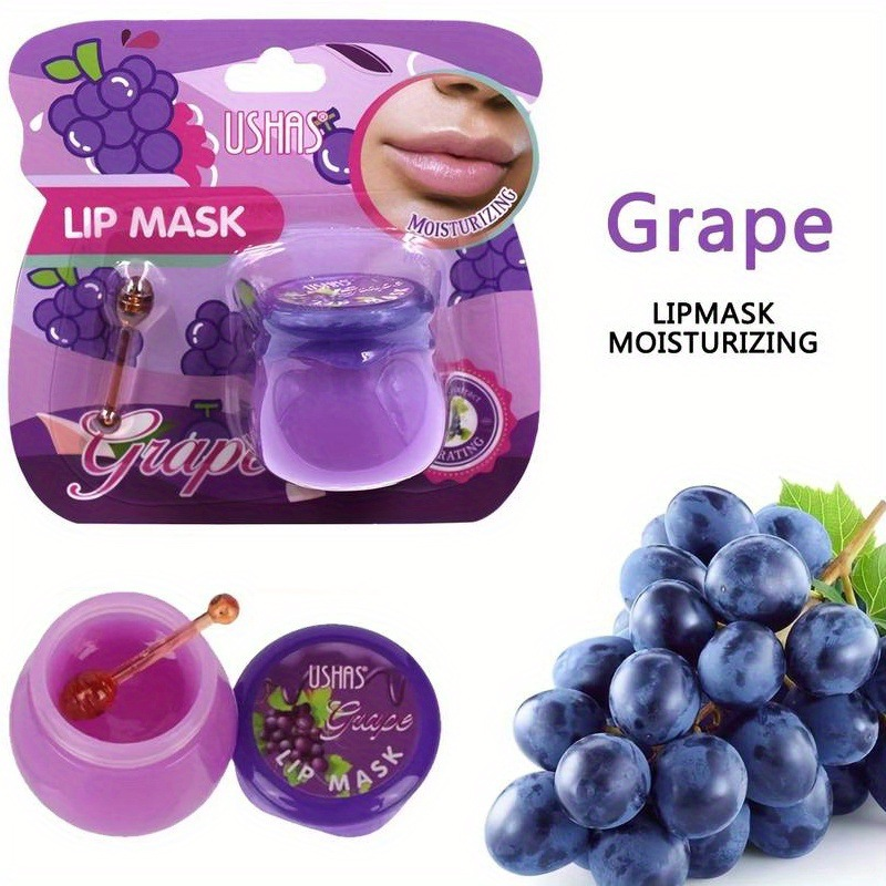El cuidado de mascarilla congelada con sabor a uva de venta caliente de USHAS hidrata e hidrata las líneas de los labios_voghion.com