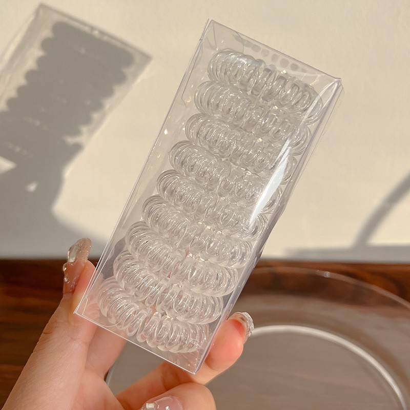 Elastici per capelli a spirale da 9 pezzi senza piega, elastici per capelli a spirale, elastici per capelli con cavo telefonico, elastici per coda di cavallo da donna_voghion.com