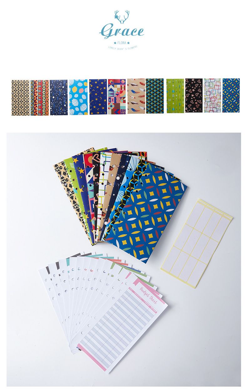 12-Pack A6 Cash Budget Envelopes With 12 Budget Sheets & 2 Stickers – Perfect For Personal Finance, Wedding, Birthday & Holiday Gifts (9.2x17.8cm)_voghion.com