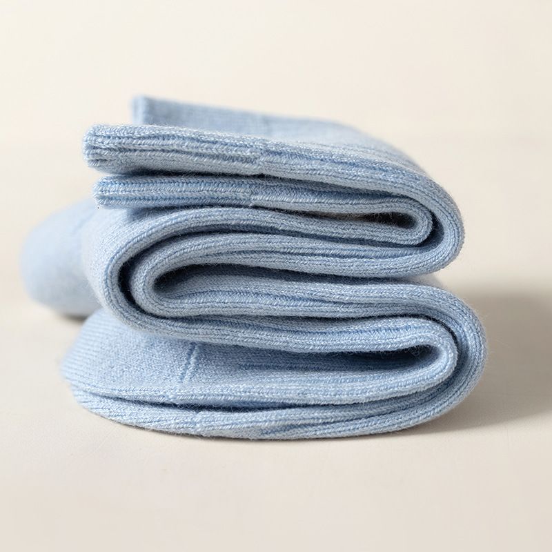 Nuovi calzini in cashmere autunnali e invernali per le donne, calzini in pile in stile giapponese, calzini da donna a tubo centrale tinta unita, calzini in cashmere fatti a mano con doppia cucitura_voghion.com