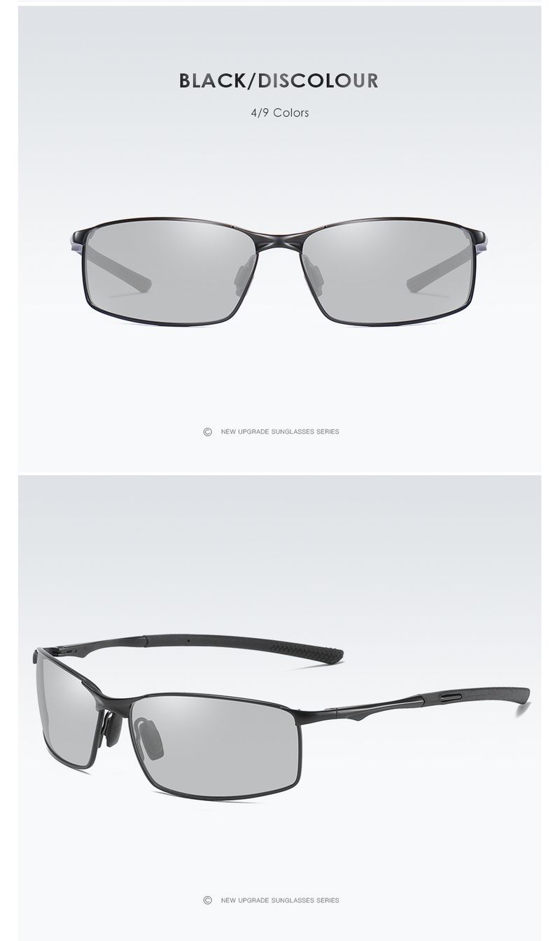 Gafas de sol polarizadas Aoron para hombre y mujer, con espejo para conducir, montura metálica, antirreflejos UV400, venta al por mayor_voghion.com