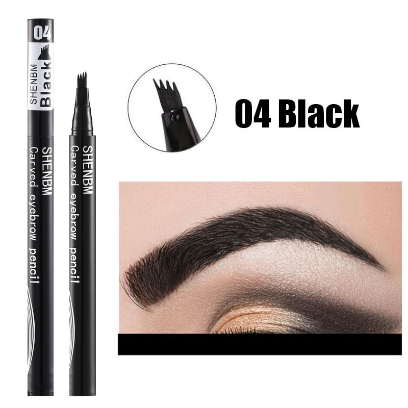 Points Waterproof 4 Eyebrow Pen 5 Colors Long Lasting Liquid Forehead Pencil Dark Brown Microblading Eyebr cil_voghion.com