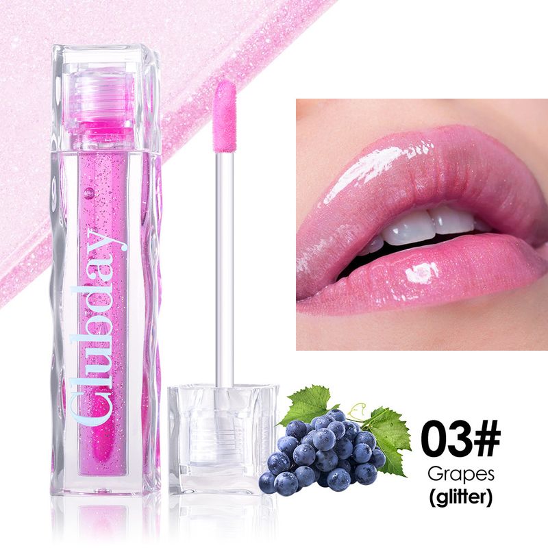 Clubday Square Tube Mirror Thermochromic Fruity Lip Oil – Transparenter Pearl Chameleon Lipgloss für anpassbaren Glanz_voghion.com