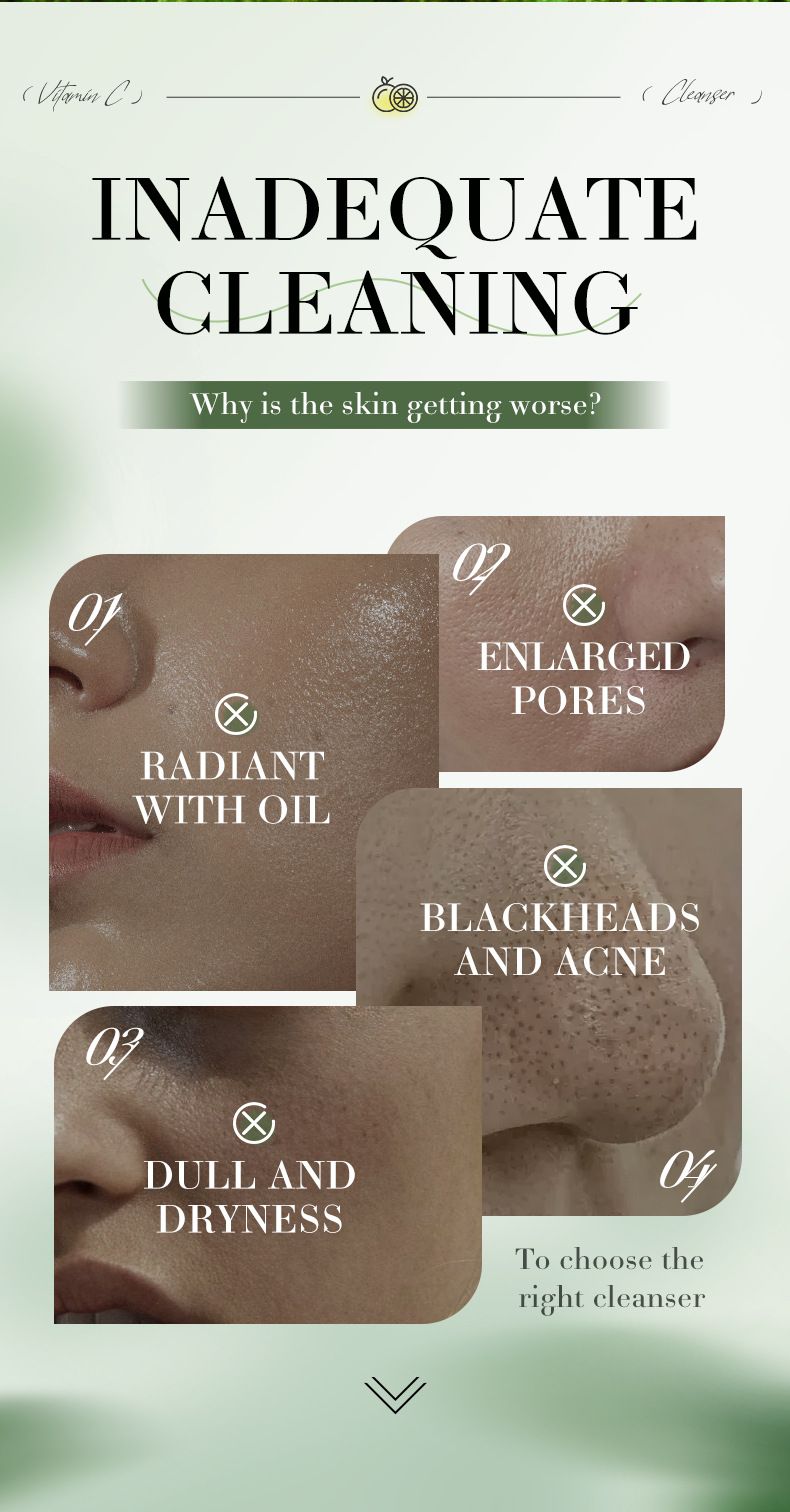SADOER VC Brightening Cleansing Milk Series | 4-layer Fruit Extract Energy · Deep Cleansing · Universal (kiwi Fruit/citrus/grapefruit/lemon Optional)_voghion.com