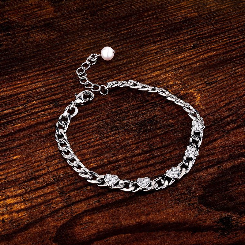 Braccialetto di mantenimento del colore della perla Boutique INS Trend Braccialetto di coppia d'amore Stile freddo Nicchia Semplice Versatile Gioiello per le mani_voghion.com