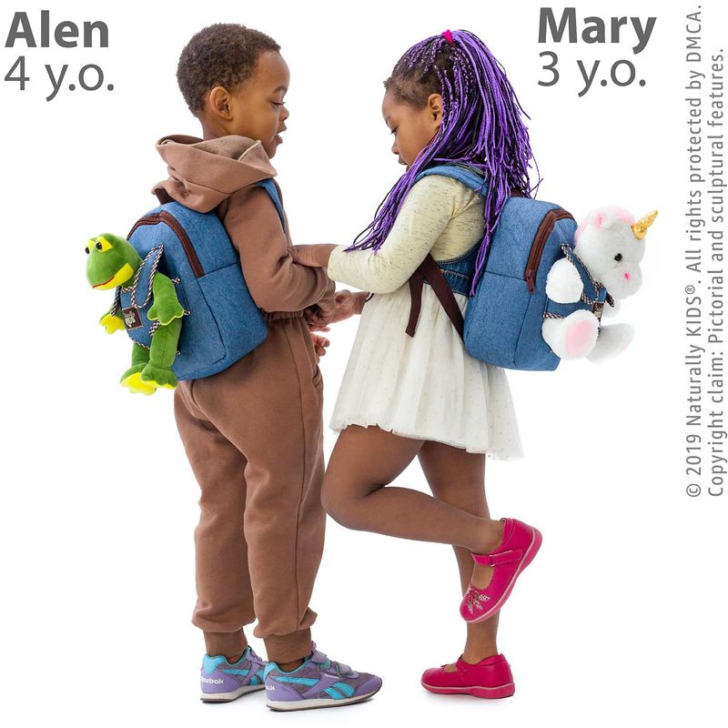 Kanner Schoultasch Denim Dinosaurier Rucksack ofnehmbar Grondschoul Schüler Spillschoul léif Cartoon Rucksack_voghion.com