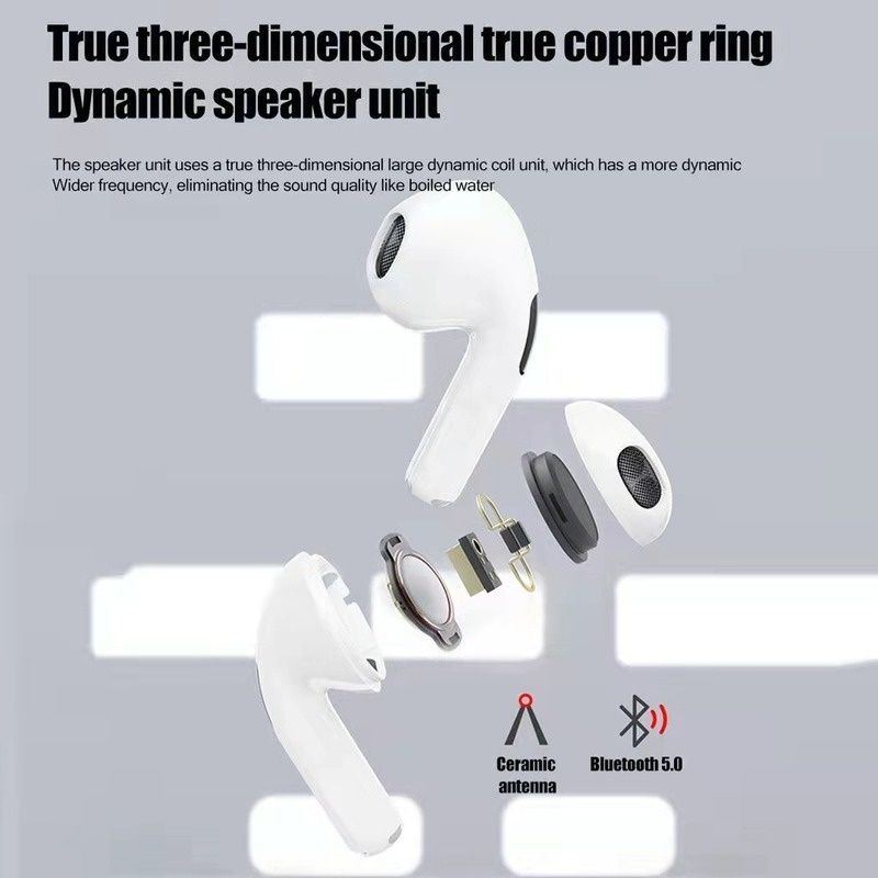 2024 Pro6 TWS Kabelloses Bluetooth-Hör-Feed 5.0 Touch-Steuerung 9D Stereo-Sport-Feed Eingebettetes Mikrofon_voghion.com