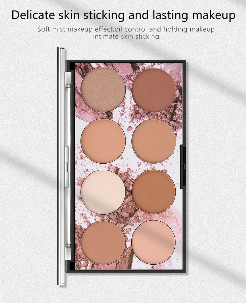 MISS ROSE Makeup 8 Colors Long Lasting Makeup Oil Control Makeup Powder Waterproof Contour Concealer Powder_voghion.com