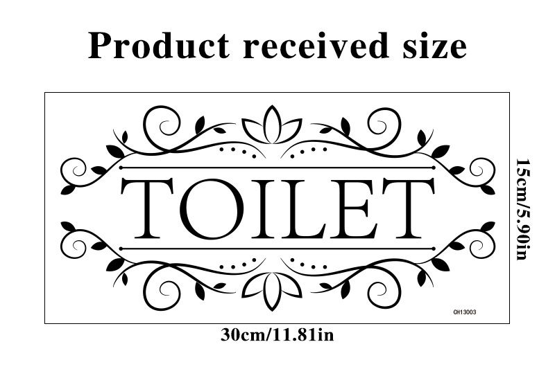 Chuanhao Sign Door Window Bathroom Decoration Self-Adhesive PVC Wall Washroom Beautification Stickers_voghion.com