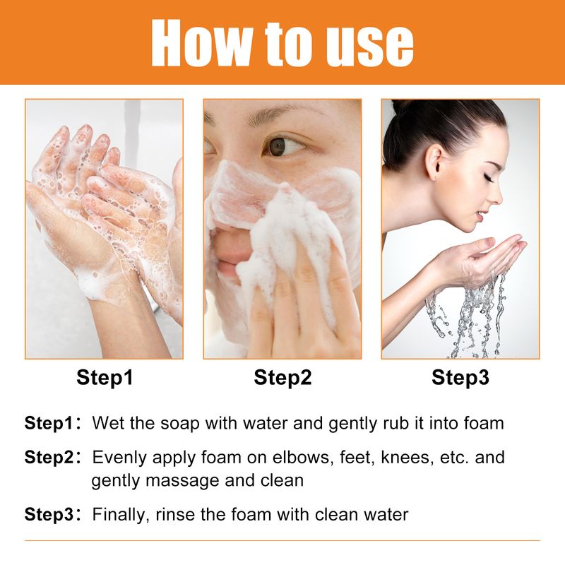 EELHOE Vitamin C Whitening Soap For Blemish Reduction Deep Clean Moisturizing And BrighTening Skin Beauty Soap_voghion.com