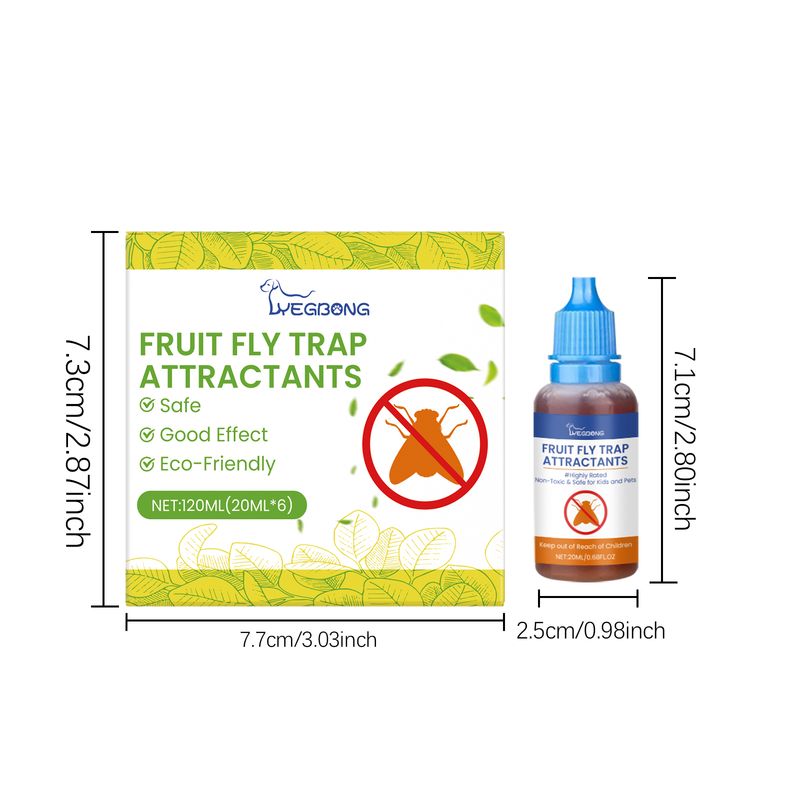 Yegbong Fruit Fly Trap Supplement Set, Fruit Fly Lure Water Physical Trap Fruit Fly Trap Agent_voghion.com