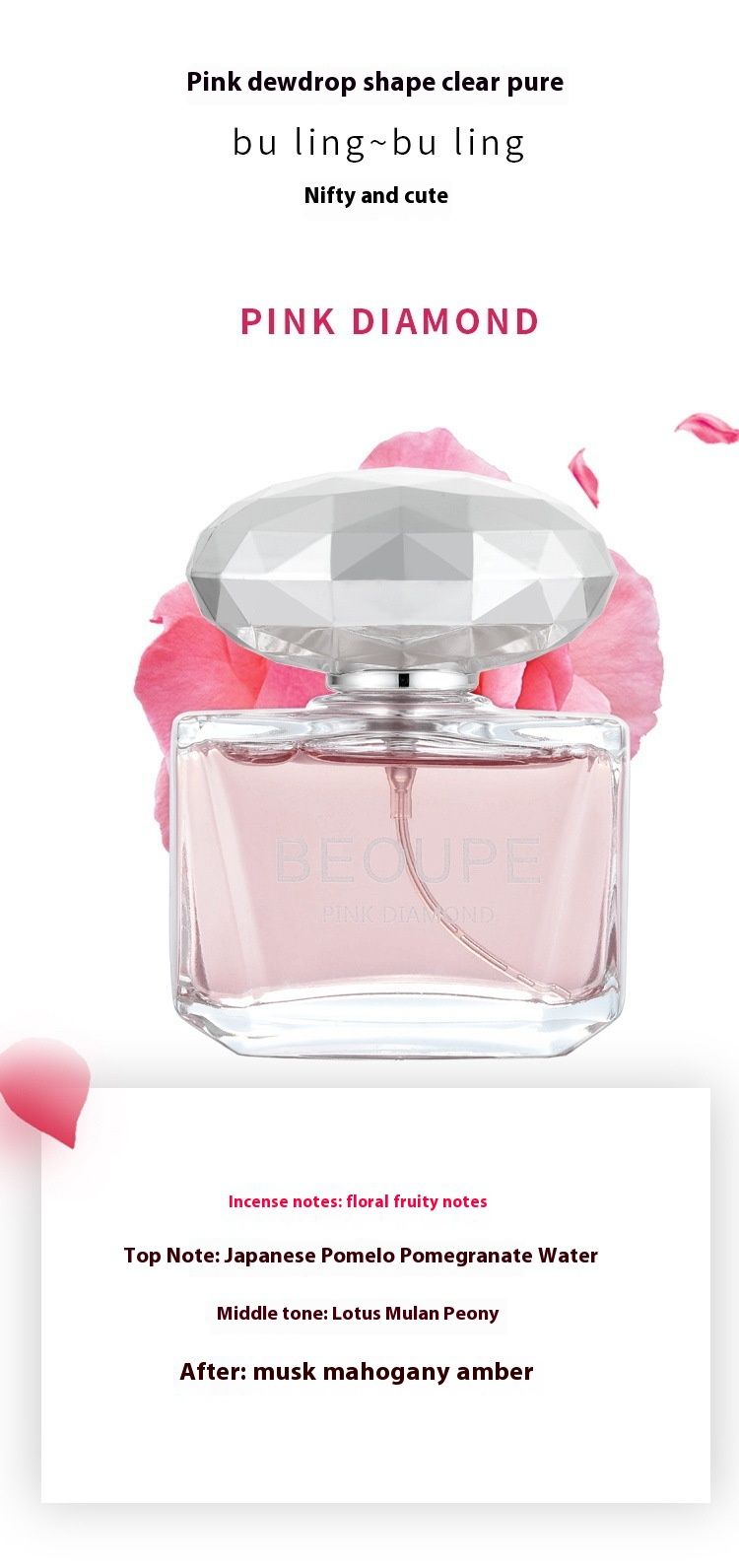Fragranza per piccoli gruppi Fragranza duratura Fragranza leggera Profumo dolce per donne popolari Profumo per appuntamenti per amanti 50 ml_voghion.com