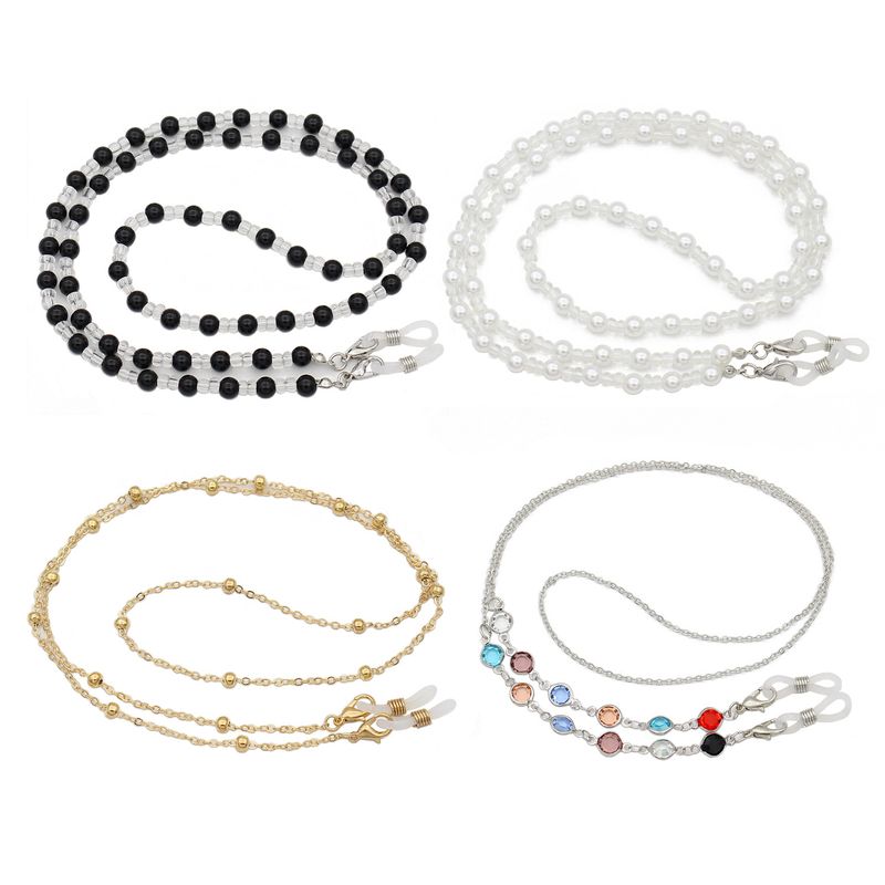 Unisex Kişilik Pirinç Boncuk Gözlük Zinciri Çok İşlevli Maske Kaymaz Zincir Gözlük İpi Moda Şıklığı_voghion.com