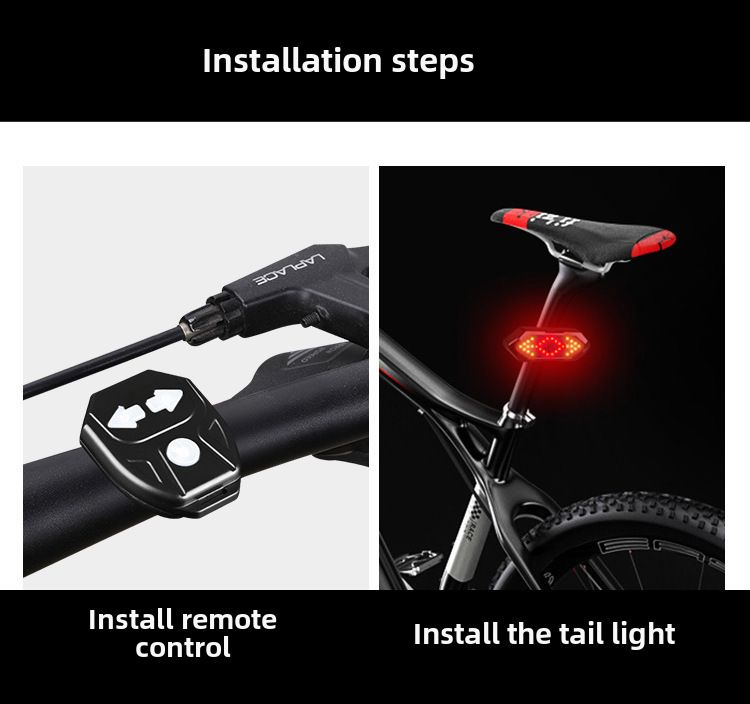 Cykelfjärrstyrd bakljus gränsöverskridande USB-laddning med tuta bergsvarning nattutrustning intelligenta bakljus_voghion.com