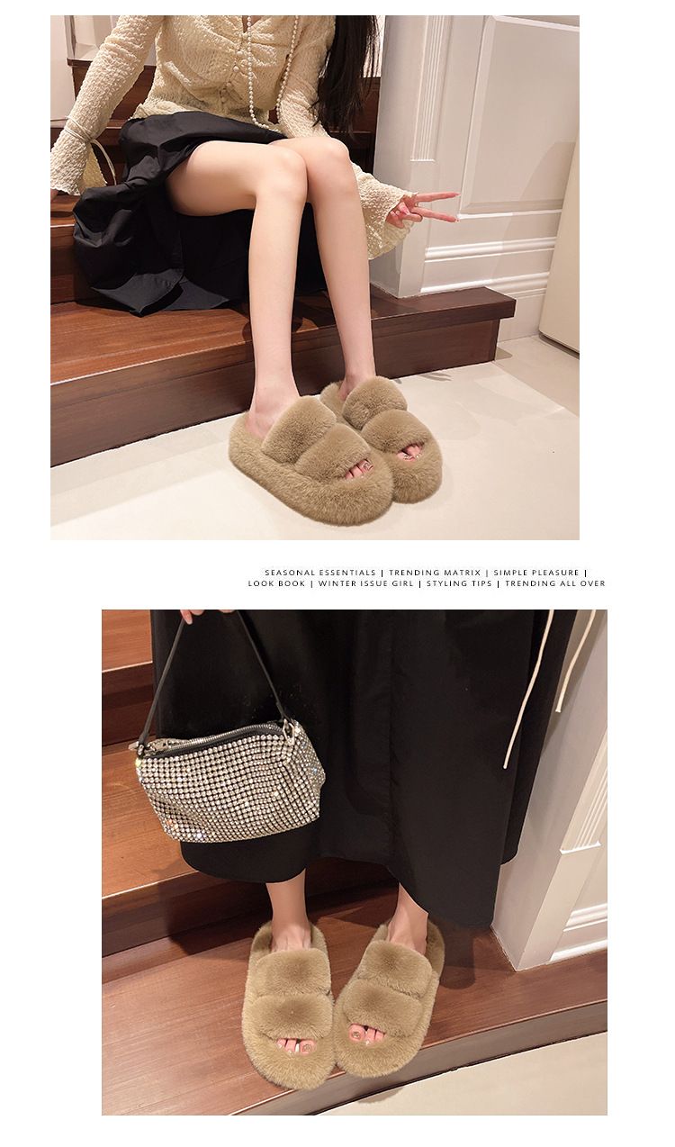 Pisar caca como si fuera esponjosa para mujeres que la usan al aire libre, artículo nuevo otoño invierno 2024, felpa de fondo grueso de gran tamaño_voghion.com