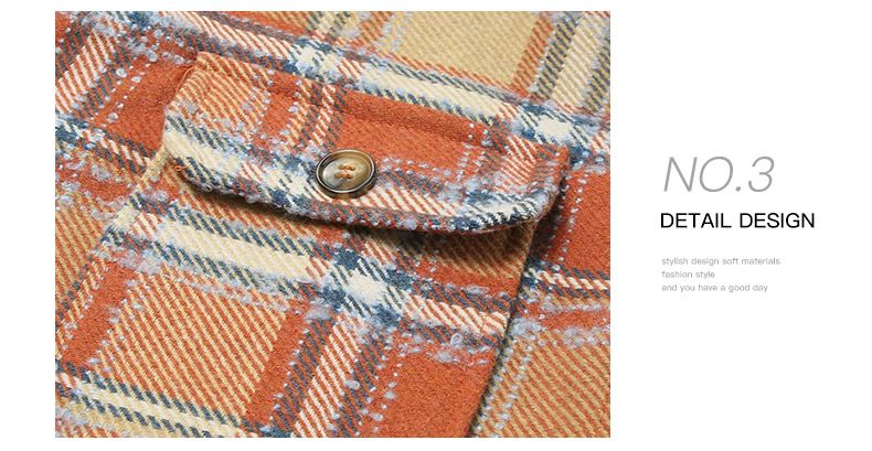 Shiying autunno nuova camicia a quadri cappotto da donna alla moda tasca larga manica lunga top da donna_voghion.com