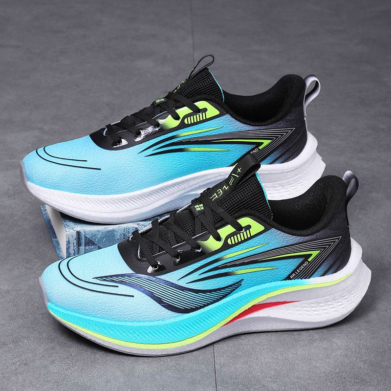 Plus Size Fashion Casual Sports Couple Style Popcorn Carbon Plate Autumn New Breathable Non-Slip Racing Running Shoes_voghion.com