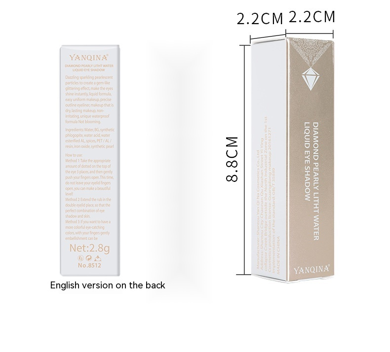 YANQINA Liquido lucido Perla Lucentezza Polvere Colore Trucco Ombretto monocromatico Cosmetici_voghion.com