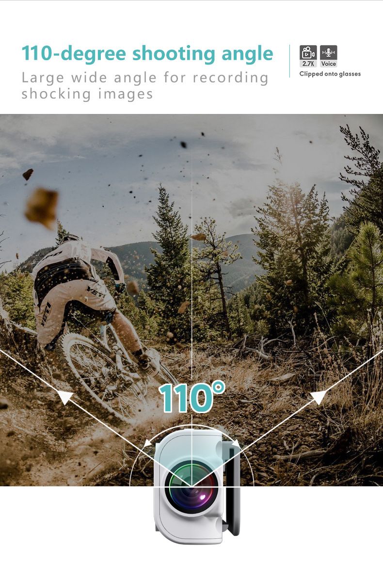 Aurora Lite 28g Lightest Eyewear Action Camera 4K|Hands Free Helmet Camera For Cycling Travel|128GB Memory Vlog For Adventurers_voghion.com